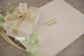 Wedding folder A5 natural linen (landscape)