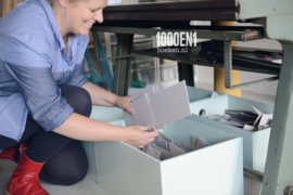 Aktenmap natuurlinnen voor 2 akten A4 (portrait)