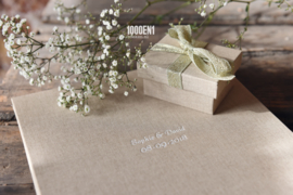 Wedding folder sand linen for 2 certificates US letter