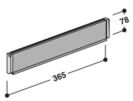 Normbau briefplaat BE3240,  RVS, wit