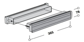 Normbau brievenbus BE3240,  RVS, crème / zwart