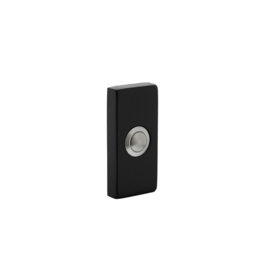 Deurbel rechthoekig 65x30x10 mm verdekt rvs / zwart
