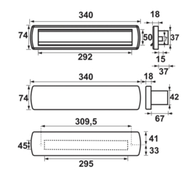 AXA Curve Plus brievenbus briefplaat met tochtklep en schacht 67–102 mm zwart