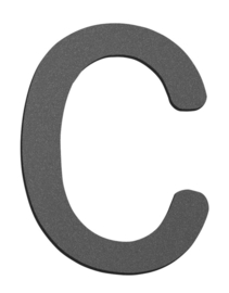 CMD Huisletter C 160 mm Antraciet