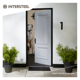 Intersteel Veiligheidsbeslag SKG*** greep/kruk profielcilinder 72 mm met kerntrekbeveiliging aluminium zwart