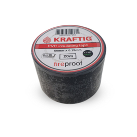 Airco PVC tape zwart 50 mm x  0,15 mm per rol