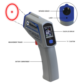 INFRAROOD THERMOMETER MET LASER 52224-A