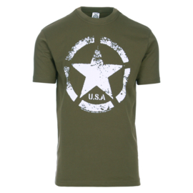 T-shirt Vintage US Army Groen