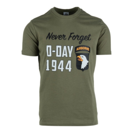 T-shirt Never Forget 1944 groen.