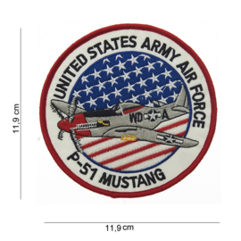 Embleem P-51 Mustang USAAF Groot