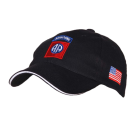 Baseball Cap 82nd Airborne Division Zwart