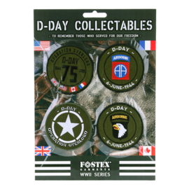 D-Day Collectables 75 Kaart emblemen 4st