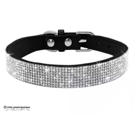 Zachte halsband met strass