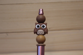 Kralenpen uil bruin