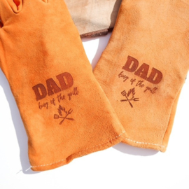 Gepersonaliseerde Leren Barbecue Handschoenen – Set van 2 (Met Naam of Logo)