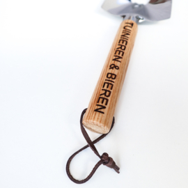 Gepersonaliseerde RVS tuinschep (en flessenopener)