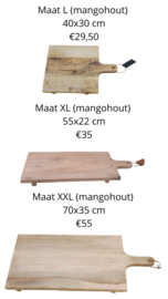 Borrelplank met foto / tekst