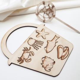 Sensorische Speelset Stranddiertjes – Zoeken, Opgraven en Puzzelen