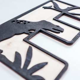 Houten dino letters 3D