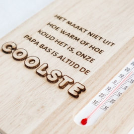 Houten decoratie thermometer gepersonaliseerd