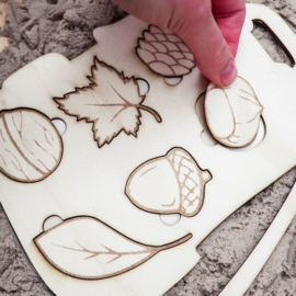 Sensorische Speelset Herfstschatten – Zoeken, Opgraven en Puzzelen