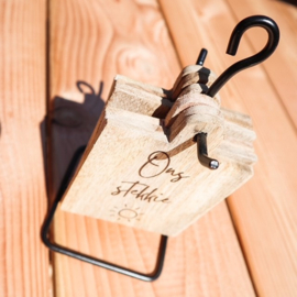 Houten onderzetters gepersonaliseerd