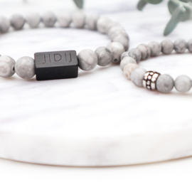 Vader zoon matchende armbanden gepersonaliseerd