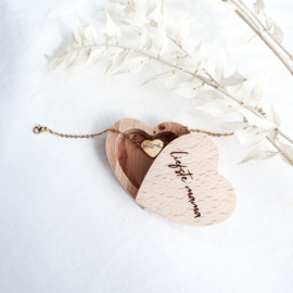 Gepersonaliseerd Mama armbandje met gepersonaliseerd doosje