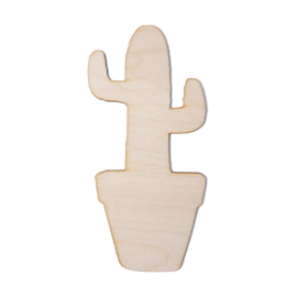 Houten cactus hoog