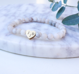 Gepersonaliseerde vrouwen armband van natuursteen