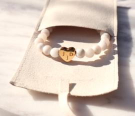 Gepersonaliseerde vrouwen armband van natuursteen