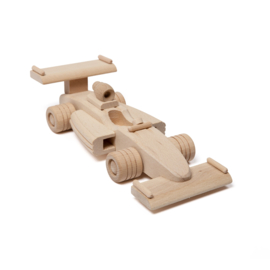Houten Formule 1 auto gepersonaliseerd