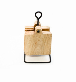 Houten onderzetters gepersonaliseerd