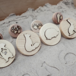 Stempelset Bosdieren – Dierensporen Stempels voor Sensorisch Spel