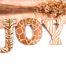 Houten letters met dieren print ®