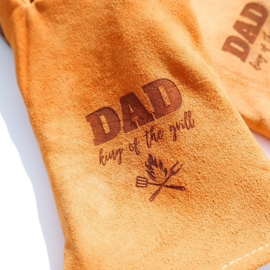 Gepersonaliseerde Leren Barbecue Handschoenen – Set van 2 (Met Naam of Logo)