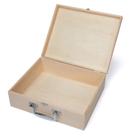 Houten koffer groot gepersonaliseerd