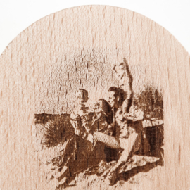 Houten opener gepersonaliseerd