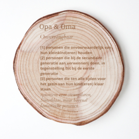 Boomstamschijf opa & oma