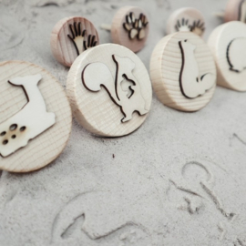 Stempelset Bosdieren – Dierensporen Stempels voor Sensorisch Spel