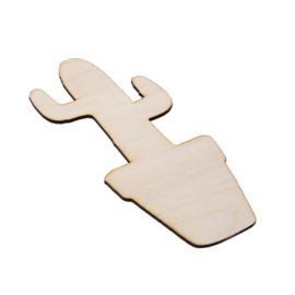 Houten cactus hoog
