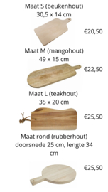 Borrelplank met foto / tekst
