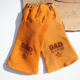 Gepersonaliseerde Leren Barbecue Handschoenen – Set van 2 (Met Naam of Logo)
