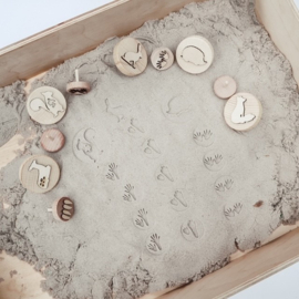 Stempelset Bosdieren – Dierensporen Stempels voor Sensorisch Spel