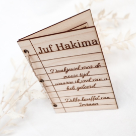 Gepersonaliseerde cadeaukaart houder
