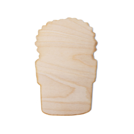 Houten cactus laag