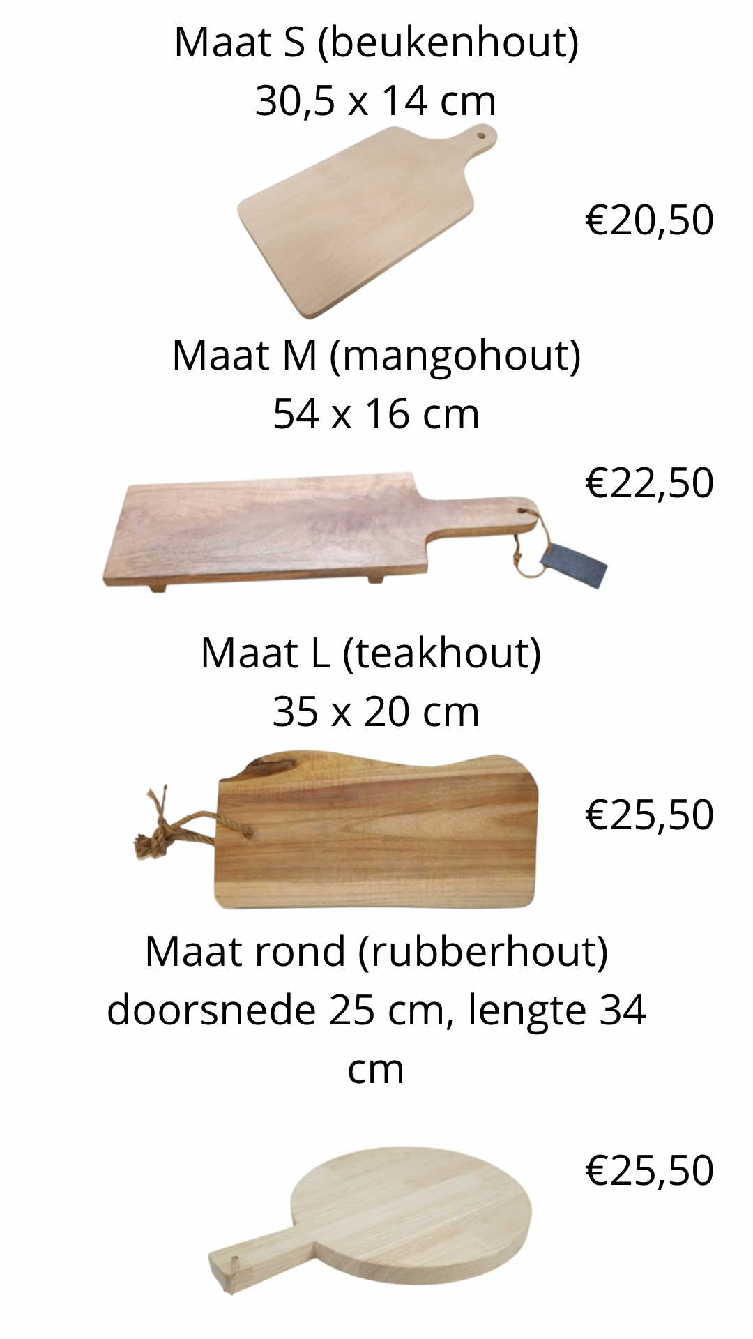 Borrelplank met foto / tekst