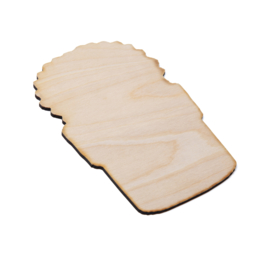 Houten cactus laag