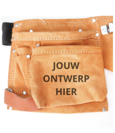 Gepersonaliseerde Leren Gereedschapsriem met Naam of Logo