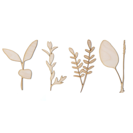 Houten muurplantjes